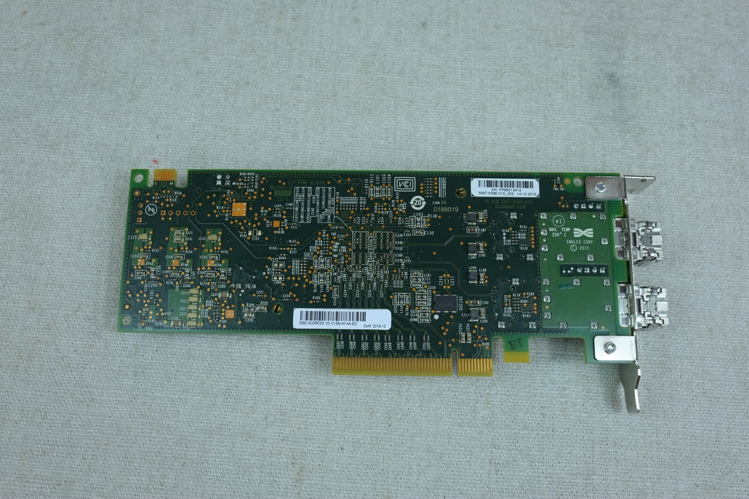 Dell VGJ12 Emulex LPE31002-M6 Dual Port 16Gb/s Fiber Channel HBA FC w/ SFPs LP