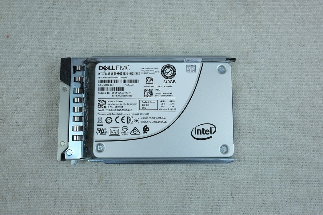 Dell T1WH8 240GB 6Gb/s 2.5” SATA Mix Use SSD Intel SSDSC2KG240