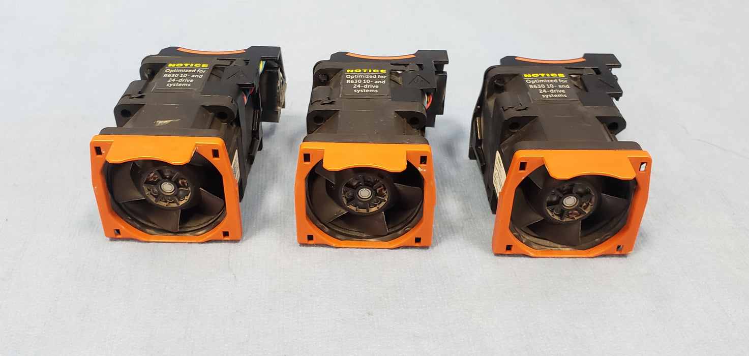 Lot of 3 VV0W8 Cooling Fan Modules for PowerEdge R630 10 Bay SFF