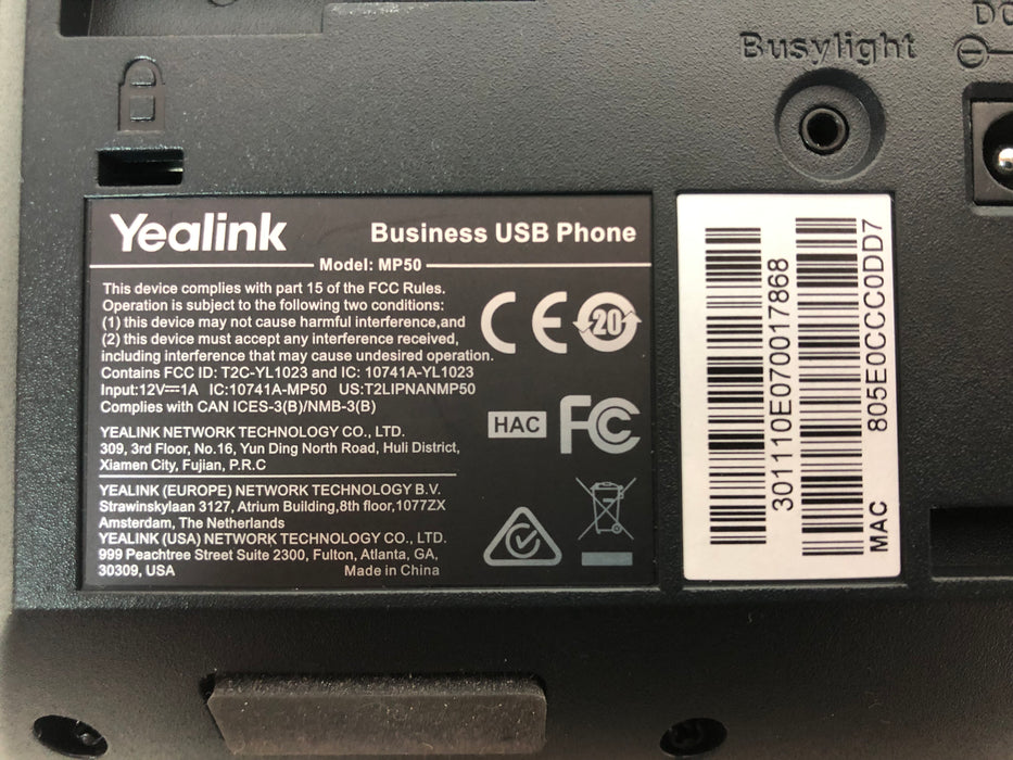Yealink MP50 Teams USB phone with 5V adapter, In factory box