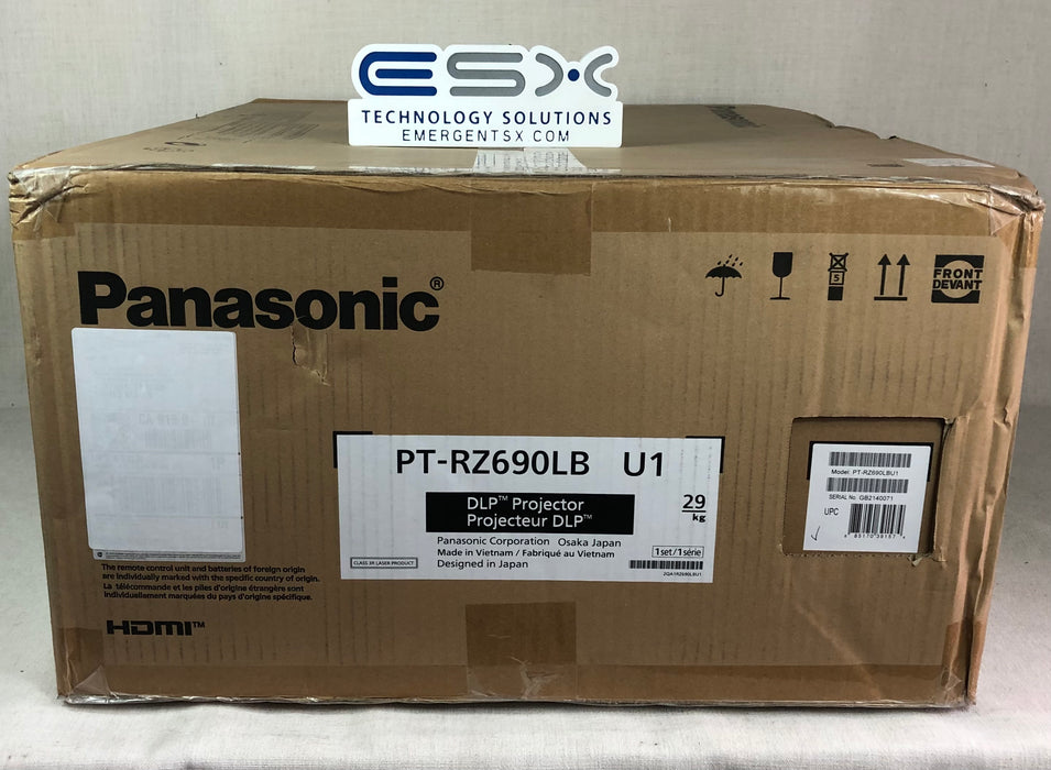 Panasonic PT-RZ690LBU Projector Package