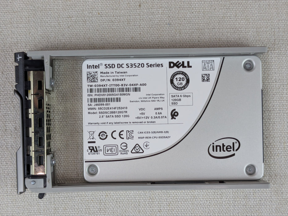 Dell 394XT 120GB 6Gb/s 2.5" MLC SATA SSD SSDSC2BB120G7R