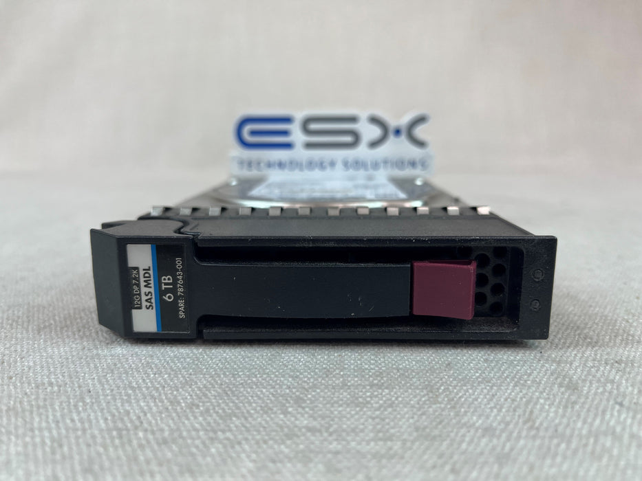 HPE MSA 6TB 12G SAS 7.2K 3.5IN MDL 787643-001 J9F43A