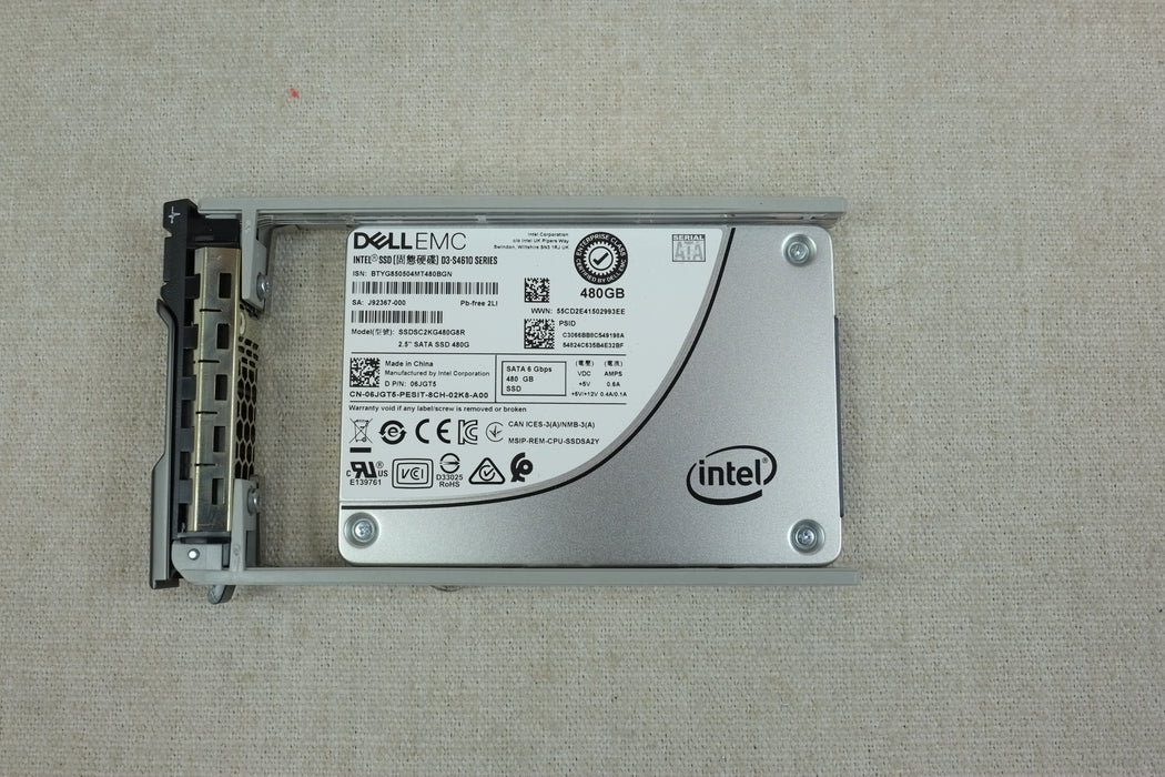 Dell 6JGT5 480GB 6Gb/s 2.5” Mix Use SSD SSDSC2KG480G8R Solid State Drive