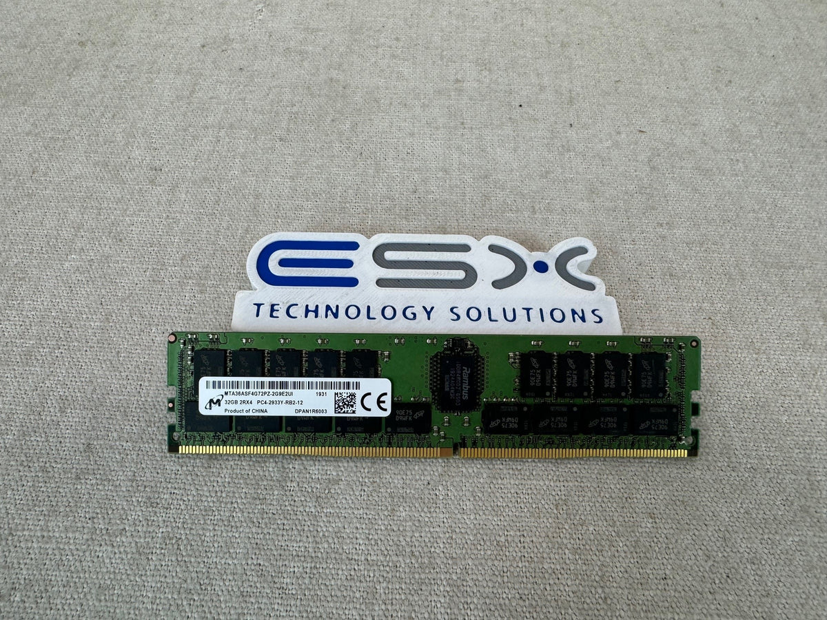 Micron 32GB DDR4 Server Memory Module - PC4-2933Y, 288-Pin, MTA36ASF4G72PZ-2G9E2, Used/Tested