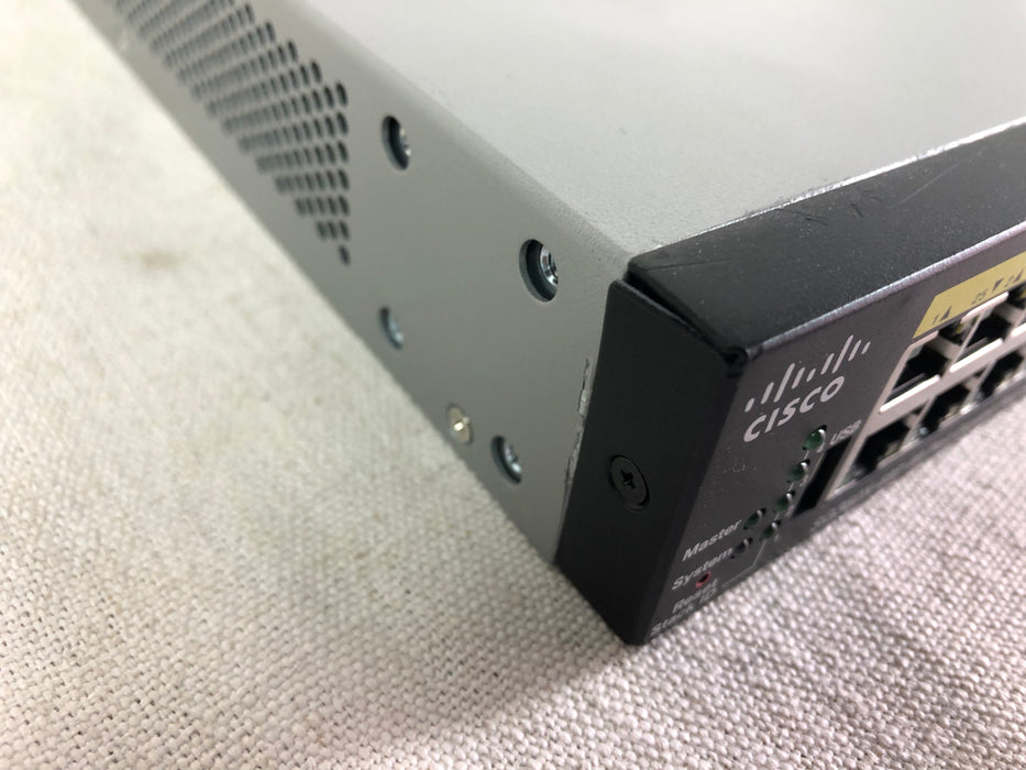 Cisco SG350X-48P-K9 48 Port Gigabit PoE 4x SFP+ Managed Switch – Noisy Fan/Dent