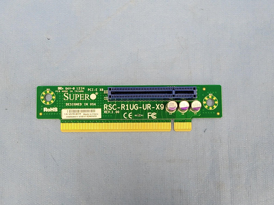 SuperMicro 1U PCI-e X16 GPU Riser Card No Bracket RSC-R1UG-UR-X9