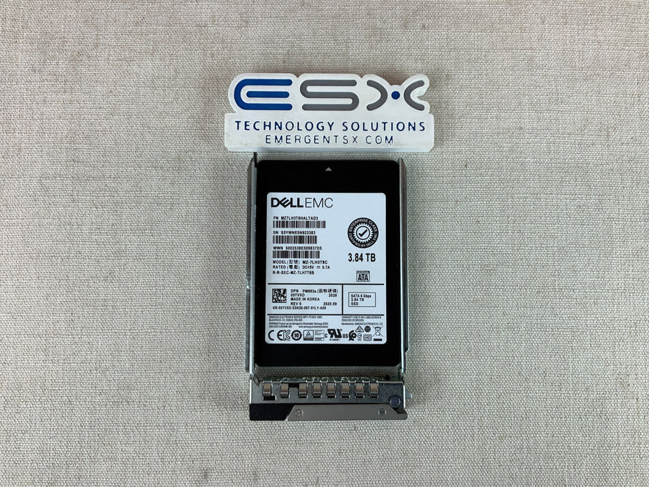 Dell 5TVXD 3.84TB 6Gb/s 2.5" SATA Read Intensive SSD MZ7LH3T8HALTAD3 14G 99%+