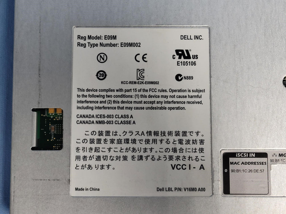 Dell EqualLogic Type 14 Controller Module PS6110E PS6110X PS6110XV 61NCV 594R6