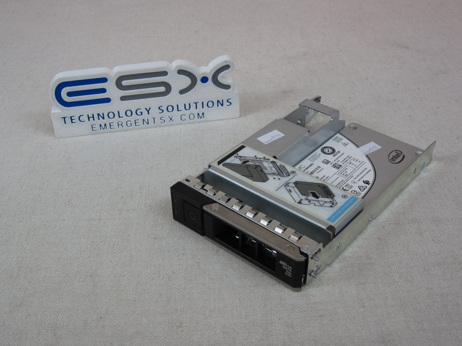 Dell 6JGT5 480GB 6Gb/s 2.5” Mix Use SSD SSDSC2KG480G8R w/ 3.5” 14G Tray