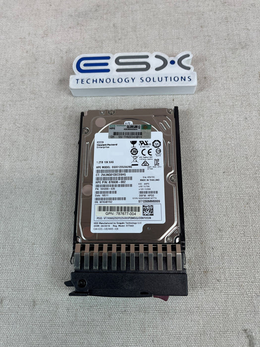 HPE MSA 1.2TB 12G SAS 10K SFF HDD 787648-001 J9F48A