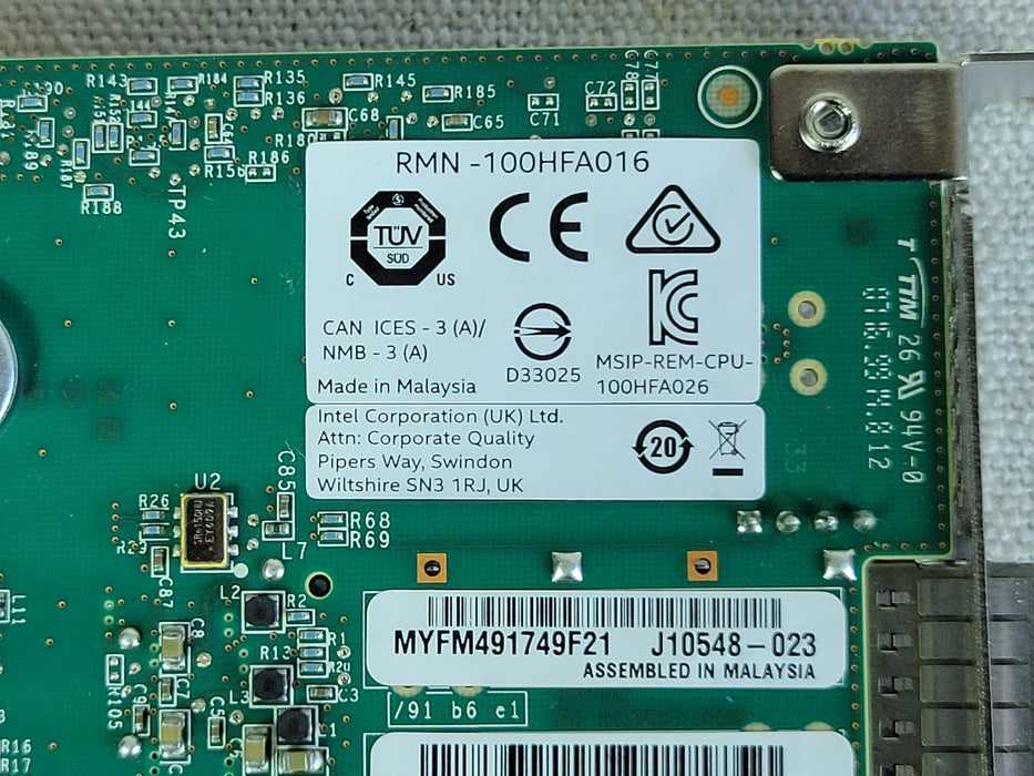 Intel RMN-100HFA016 100 Series Single Port 100GB QSFP28 PCIe Host Fabric Adapter
