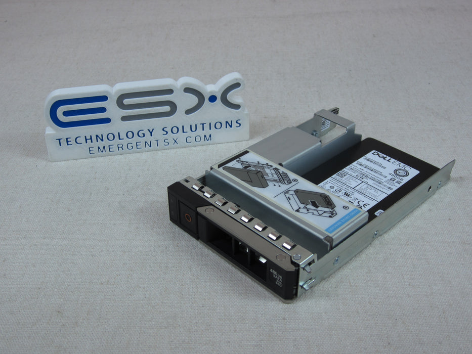 Dell 02M3C 480GB 6Gb/s 2.5" Mix Use SATA SSD MTFDDAK480TDT in 3.5” 14G Tray