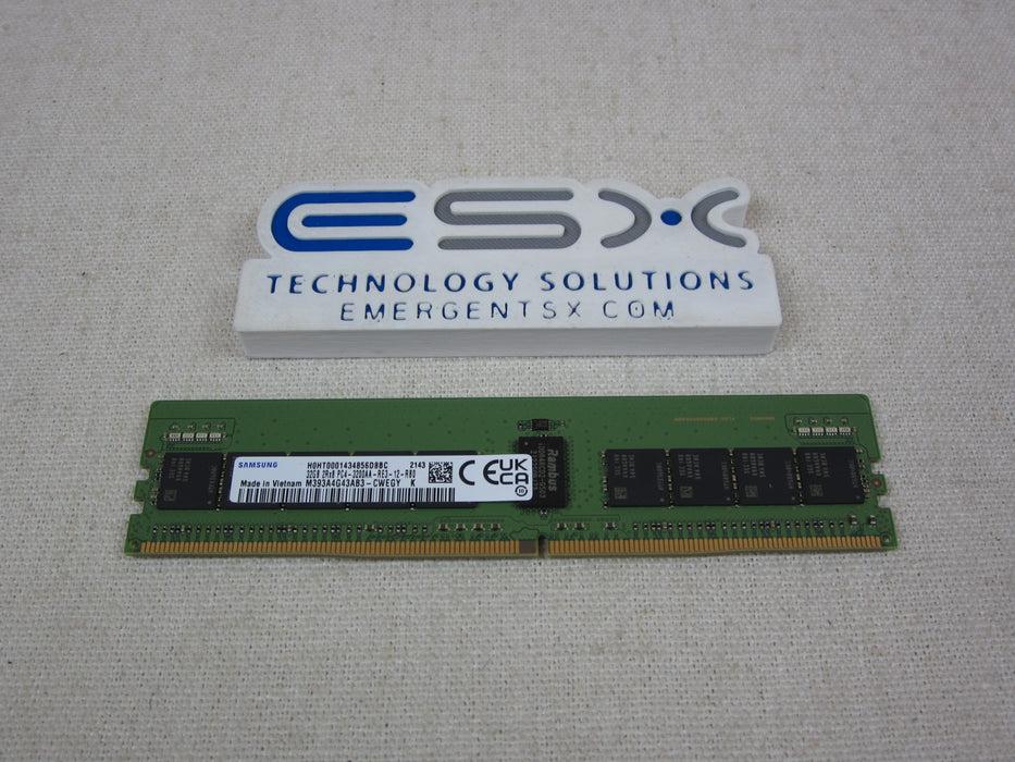 Samsung M393A4G43AB3-CWE 32GB 2Rx8 PC4-3200AA DDR4 ECC Server Memory RDIMM