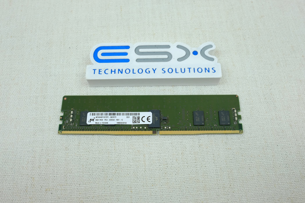 Micron MTA9ASF1G72PZ-3G2 8GB 1Rx8 PC4-3200AA DDR4 ECC Server Memory RDIMM