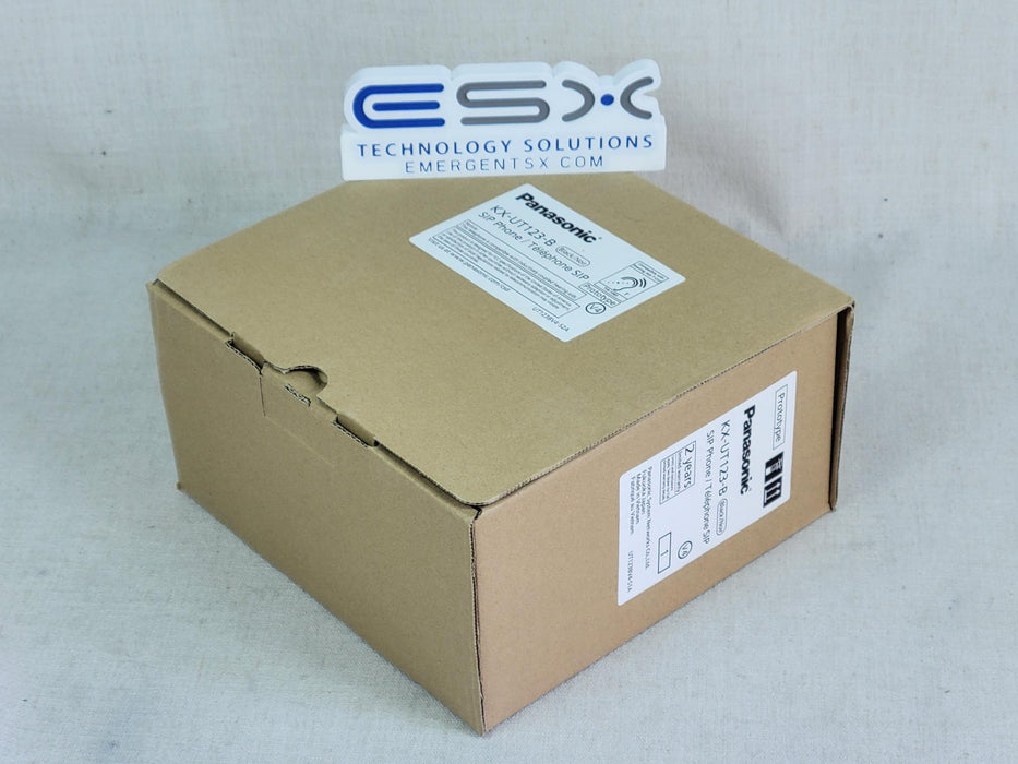 Panasonic - IP SIP Phone with Accessories - Black - KX-UT123-B