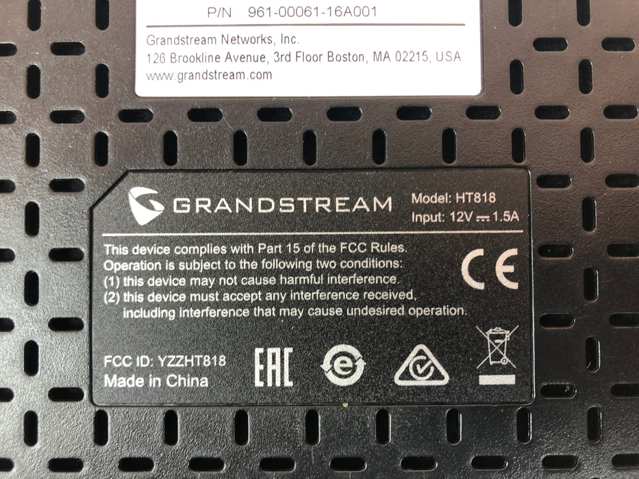 Grandstream HT818 Analog Telephone Adapter 8 FXS Gigabit Router | Open box