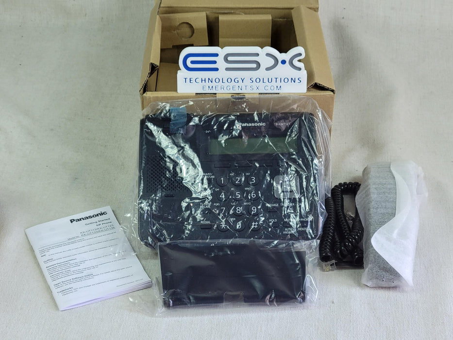 Panasonic - IP SIP Phone with Accessories - Black - KX-UT123-B