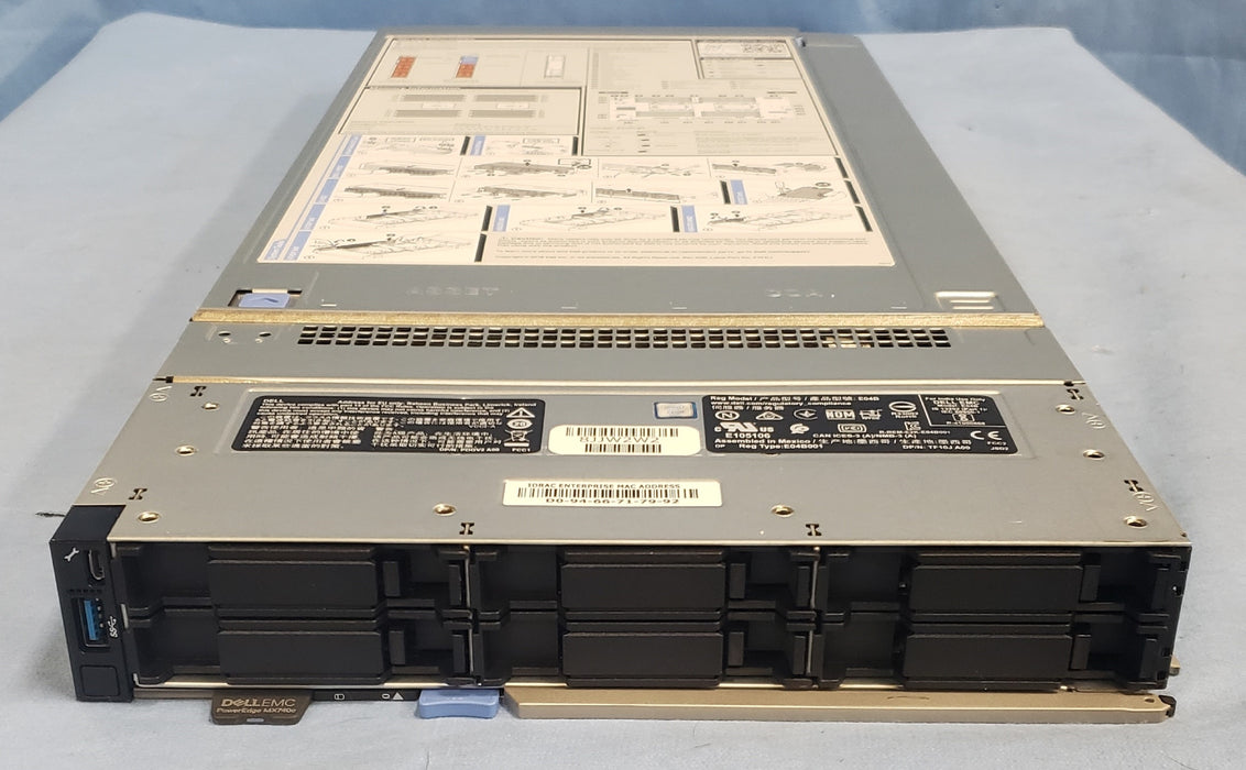 Dell MX7000 Chassis – 8x MX740c Servers w/ 2x 8C Silver 4110 2.1GHz, 32GB RAM