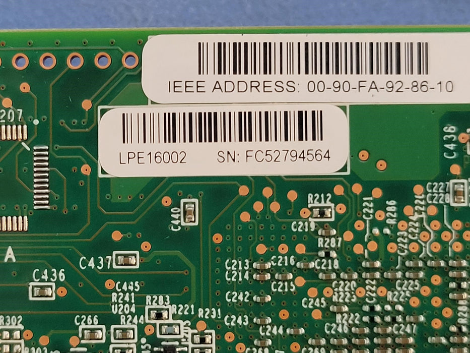 Emulex LPE16002 Dual Port 16Gb/s Fiber Channel PCIe HBA Adapter LP Bracket