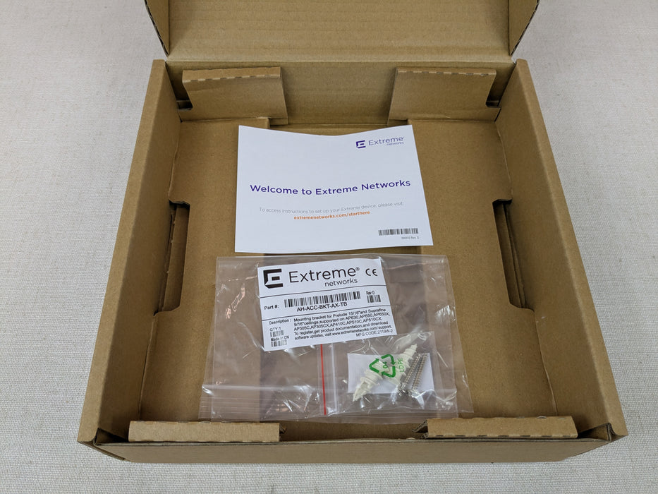 Extreme Networks AP510C-WW Dual Band Indoor Wireless Access Point WiFi6 w/ Mount
