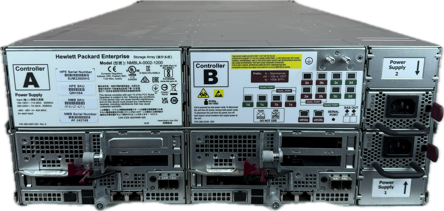 Nimble HF40-42tb Hybrid Storage array | 21x 2TB | 6x960GB SSD | 1-year warranty