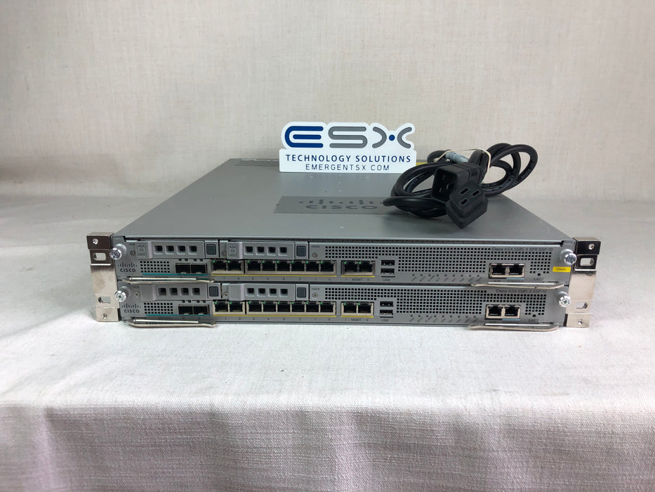 Cisco ASA 5585-X Adaptive Security Appliance 2x SFR SSP-10 2x 1200W PSU RMK