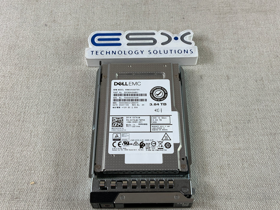 Dell X78JM 3.84TB 12Gb/s 2.5" SAS Mix Use SSD KRM5XVUG3T84
