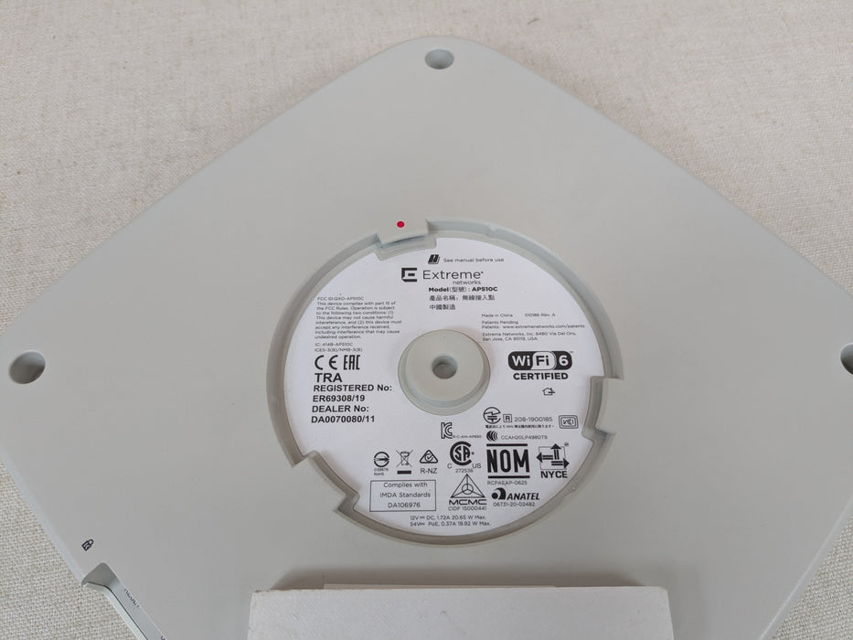 Extreme Networks AP510C-WW Dual Band Indoor Wireless Access Point WiFi6 w/ Mount