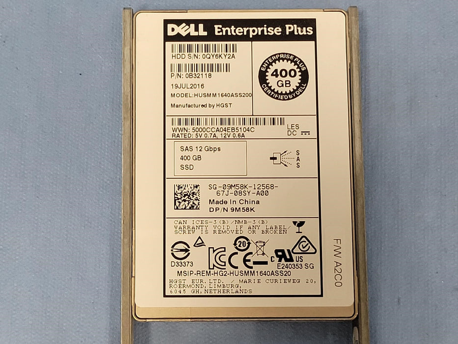 DELL EqualLogic 400GB 12Gb/s 2.5" SAS SSD Solid State Drive