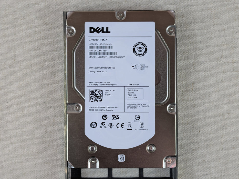 Dell F617N 300GB 15K.7 16MB 6Gb/s 3.5" SAS Hard Drive R720 R730