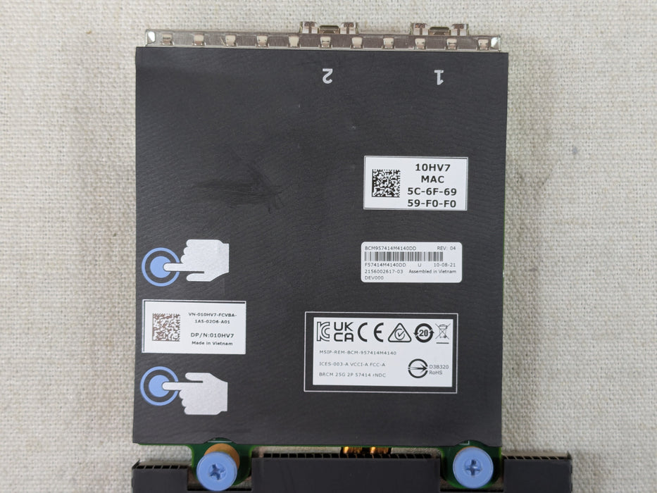 Dell 10HV7 Broadcom 57414 Dual Port 25Gb/s SFP28 Network Daughter Card