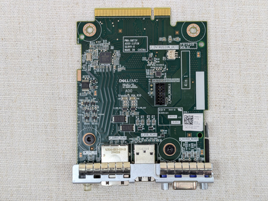 Poweredge R6525 Rear Dell 11F1N PowerEdge R6525 Rear IO Card VGA, 2x USB, iDRAC — ESX ...
