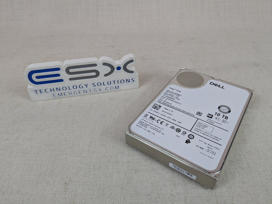 Dell YF87J 10TB 7.2k 12Gb/s 3.5” SAS 512e Hard Drive ST10000NM0256