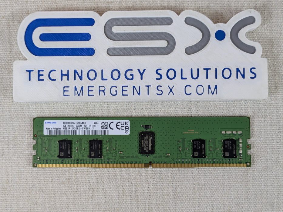 Samsung M393A1K43DB2-CWE 8GB 1Rx8 PC4-3200AA-RD1 DDR4 ECC Server Memory RDIMM