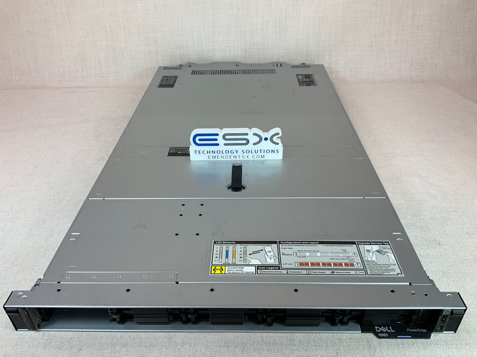 Dell PowerEdge R660 10x 2.5" NVMe 1U CTO Server - 1x Heatsink, 2x 800W