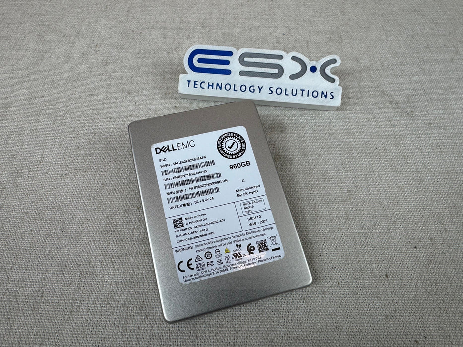 Dell 6NFDV 960GB 6Gb/s 2.5" SATA Read Intensive SSD HFS960G3H2X069N