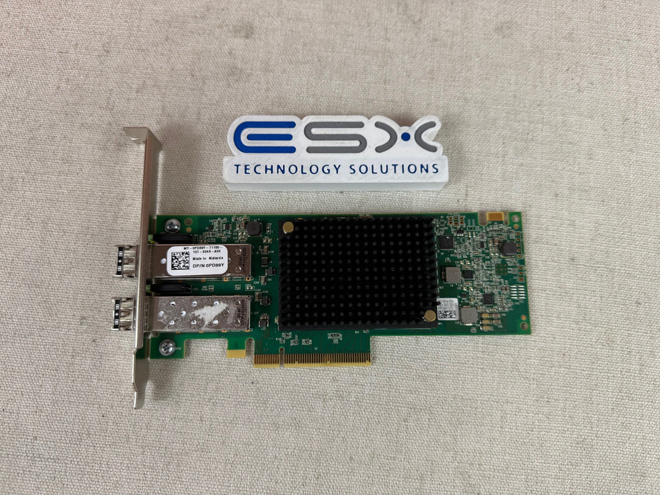 Dell PD89Y Emulex LPE35002 Dual Port 32Gb/s FC HBA Full Height w/ SFPs