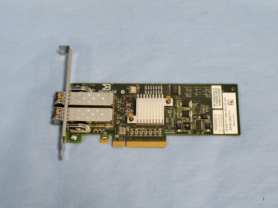 Dell 5GYTY Brocade 825 8Gb/s Dual-Port FC HBA Adapter Full Height w/ SFPs