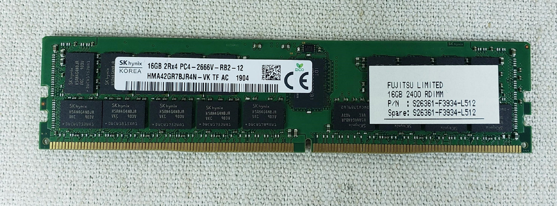 Hynix HMA42GR7BJR4N-VK 16GB PC4-2666V DDR4-21400 ECC Server Memory
