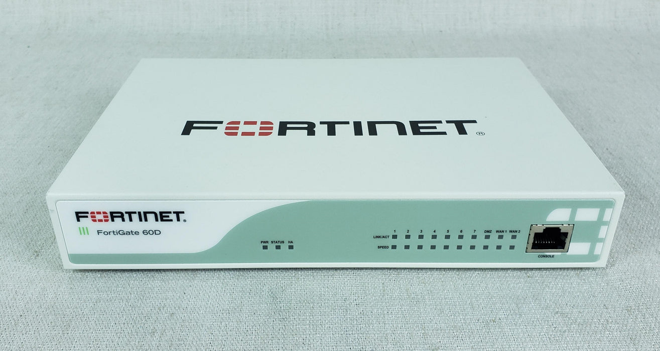 Fortinet Fortigate FG-60D Firewall Security Appliance w/ AC Adapter