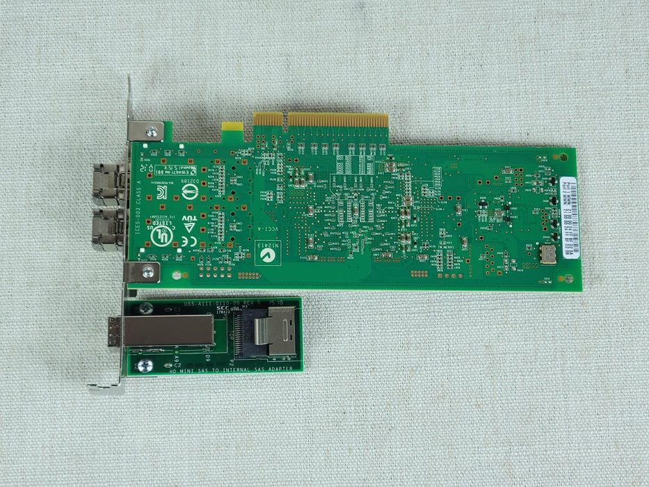 Qlogic Dual Port 8GB FC PCI-e HBA Full Bracket w/ SAS Expander QLE2562-WB
