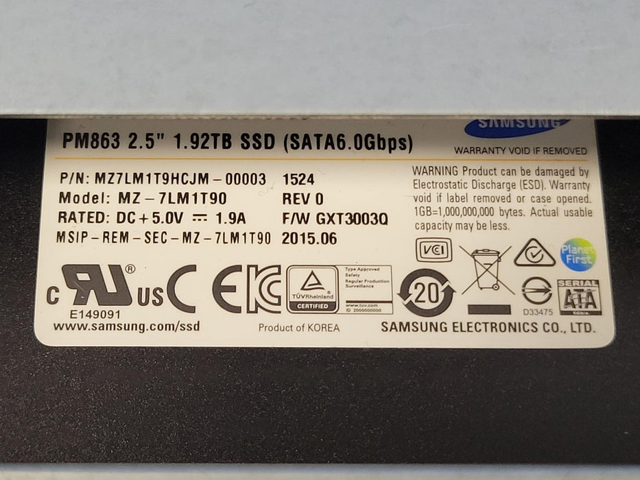 Nimble 1.92TB 6Gb/s 2.5" SATA SSD ES1 GEN w/ Caddy - PN: SP-SSD-1920