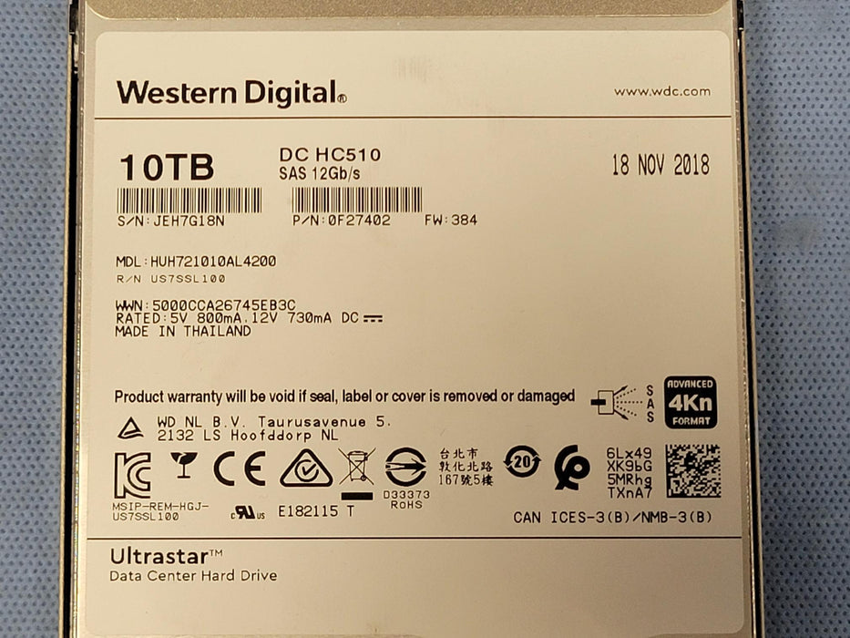Nimble 10TB 7.2K 12Gb/s 3.5" SAS HDD for CS1000/3000/5000/7000/HF Series Q8F06A