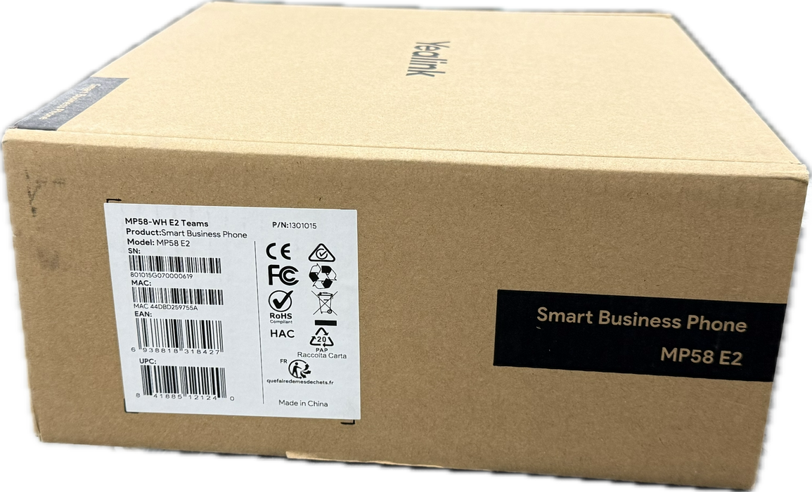 Yealink MP58-WH E2 Teams VoIP Cordless Business Phone | Open Box