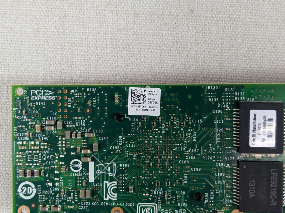 Dell 9YD6K Intel i350-T4 Quad-Port GbE Network Adapter w/ Both Brackets