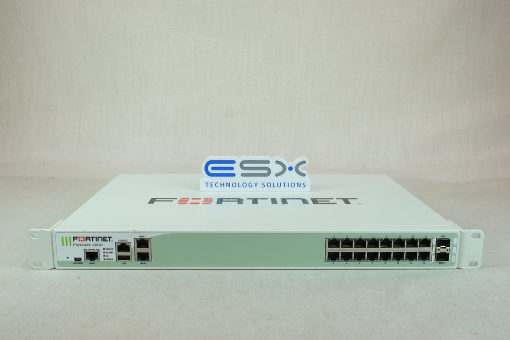 Fortinet FortiGate FG-200D 16 Port Network Security Firewall w/ Rack Ears