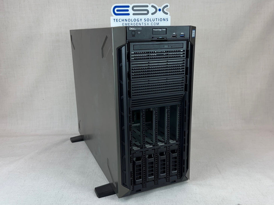 Dell PowerEdge T440 8x 3.5” Tower Server 2x 8C Silver 4110 2.1GHz 32GB 2x 480GB