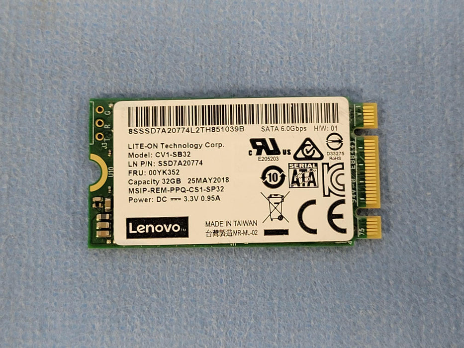 Lenovo 00YK352 32GB MLC 6Gb/s M.2 SATA SSD CV1-SB32