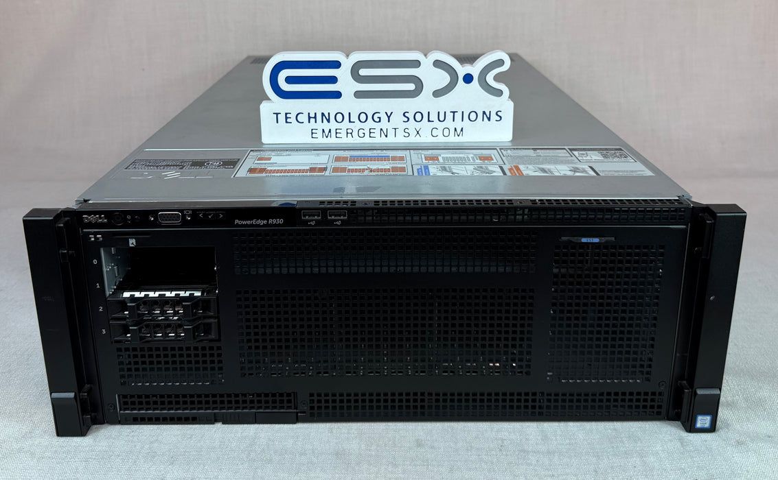 Dell PowerEdge R930 4x 2.5” 4U CTO Server- 4x Heatsink, 2x PSU, iDRAC, MB: Y0V4F